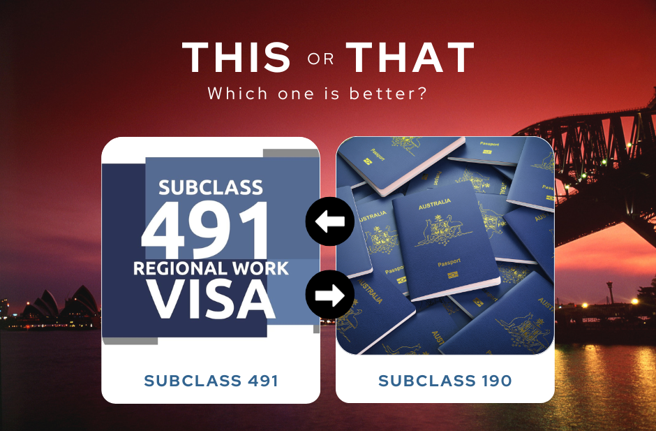 Difference between 190 and 491 Visa